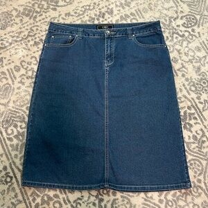 Cato Denim Jean Modest Skirt 14 No Slit